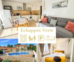 L'échappée verte - T2 - Confort -Piscine - Tennis- Parking - Climatisation - SudSéjourConciergerie